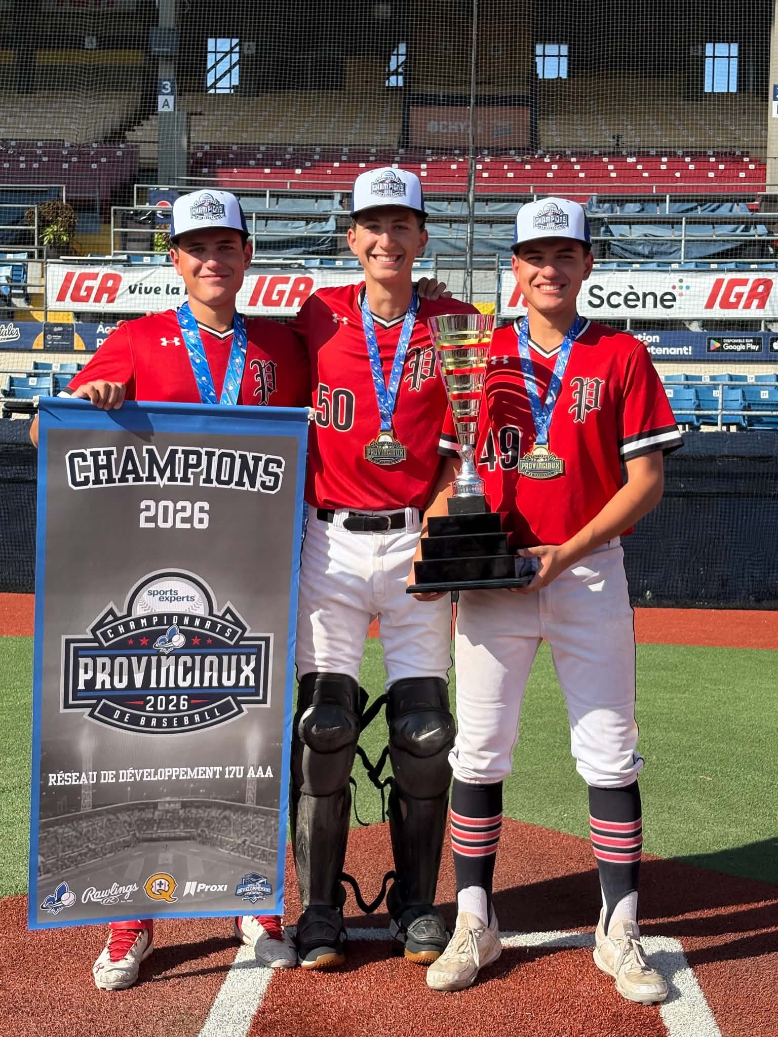 Saint-Bruno Baseball Players Win 17U AAA Provincial Championship